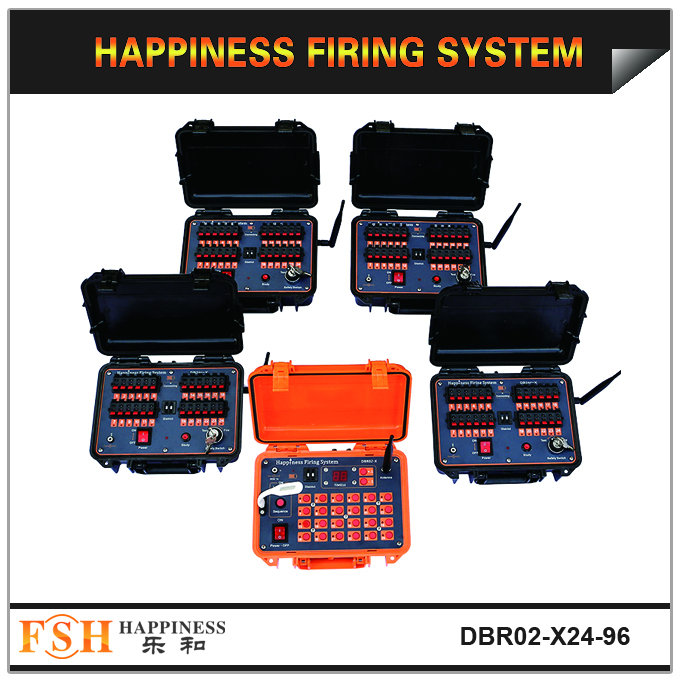 with flight case 96 cues remote or wire control fireworks firing system, sequential fire, for big fireworks display, CE/FCC passed 